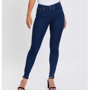 Good American Good Legs High Waist Skinny Jeans in Deep Blue